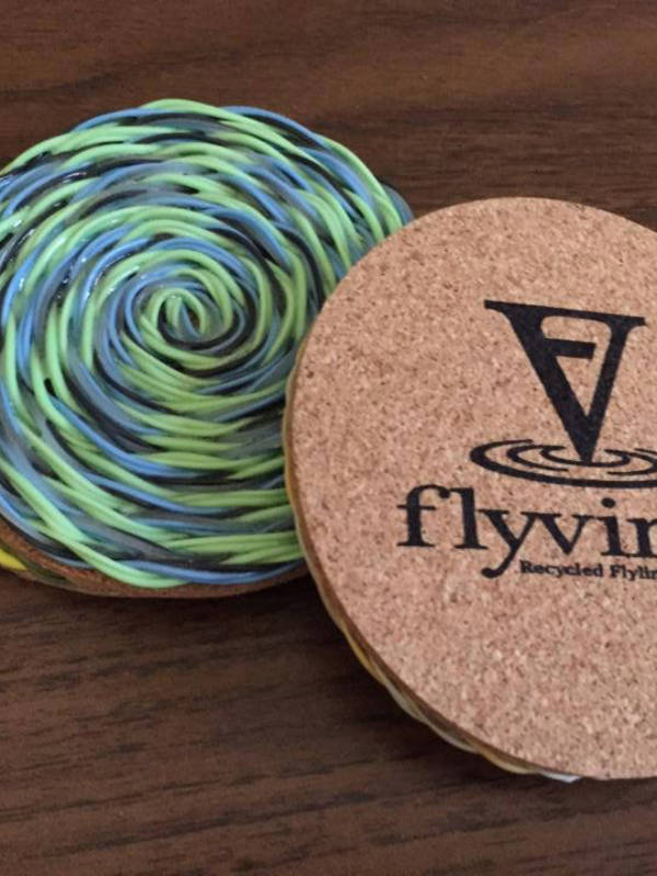 Flyvines Recycled Fly Line Coasters (4-pack) - Image 3
